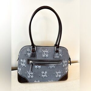 Dooney & Bourke Donegal Crest Navy & Brown Leather Satchel and Change Purse